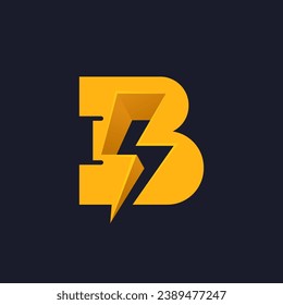 3 logo. Number three with negative space lightning. Flash vector monogram. Electric bolt icon. Perfect type for energy labels, superhero print, rock music posters, delivery art, electromobile adv.