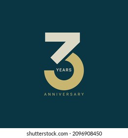 3 logo, 3 Year Anniversary Logo, 3 birthday,  Vector Template Design element for birthday, invitation, wedding, jubilee and greeting card illustration.