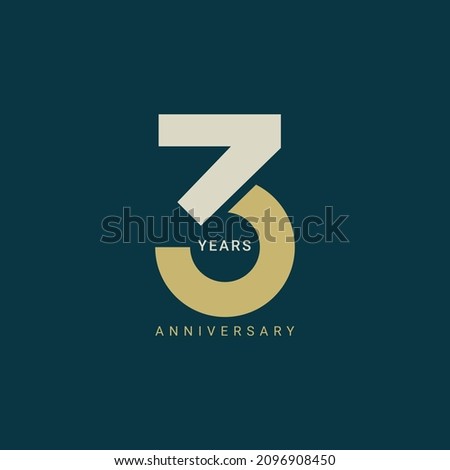 3 logo, 3 Year Anniversary Logo, 3 birthday,  Vector Template Design element for birthday, invitation, wedding, jubilee and greeting card illustration.