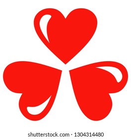 3 love heart symbol vector
