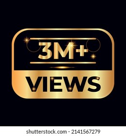 3 M or 1 million followers thank you 3d word on white background. 3d illustration for Social Network