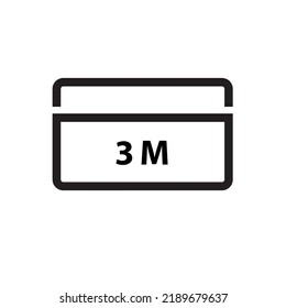 3 M Icon On White Background