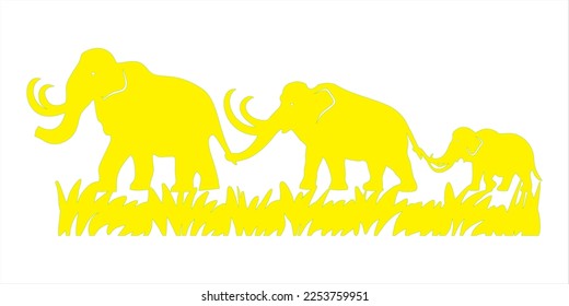 3 Mammoth for laser and cnc cutting svg
