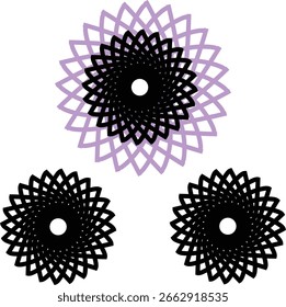 3 Diseño de flores de mandala para tu página web.