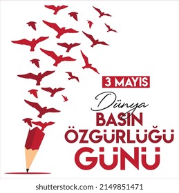 3 may world press freedom day. turkish: 3 mayis. dunya basin ozgurlugu gunu