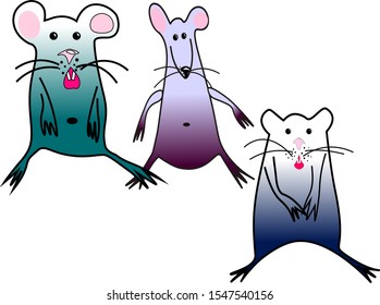 3 mice. Cute mice. Year of the rat.