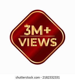 3 Million Plus Views Vector Design