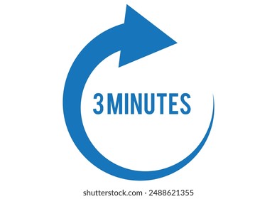 3 Minutes timers clock. Time measure. Chronometer vector icon black isolated on white background.
