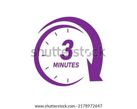 3 Minutes Vector Icon. 24X7 Hour Vector Icon 