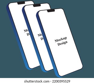 3 Mobile Phone Mockup Design
