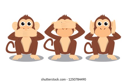 Three Wise Monkeys Images Stock Photos Vectors Shutterstock