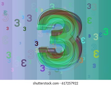 3 Number art idea