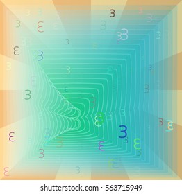 3 Number background icon