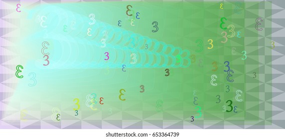 3 Number background idea