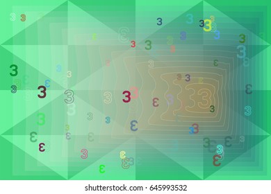 3 Number design art