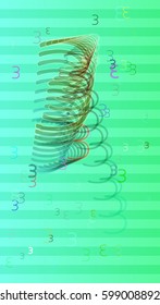 3 Number design background