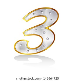 3  Number emblem