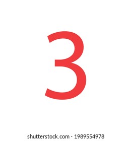 3 NUMBER SIMPLE CLIP ART VECTOR