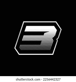 3 Number Speed Logo Design Template Inspiration, Vector Illustration For Sticker, Racing.