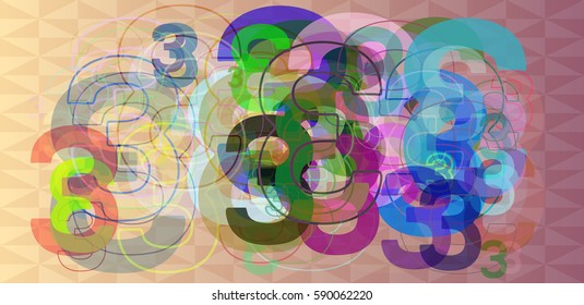 3 Number texture pattern