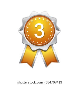 3 Number Vector Yellow Web Icon