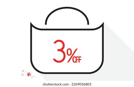 3% off on bag design template.