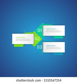 3 options business data process chart slide template. Workflow, visualization, design. Creative concept for infographic, presentation, report. For topics like research, strategy, consulting. Eps10.