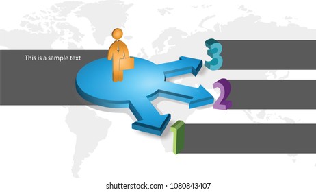 3 Options Infographic Template. Ways of life style Infographic background. Can be used for Presentation or information banner. Can edit your own texts in spaces provided in infographic. Vector EPS10
