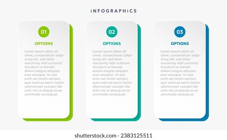 3 options infographics design template
