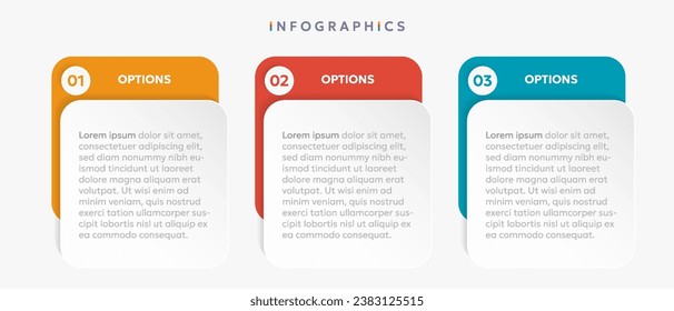 3 options infographics design template