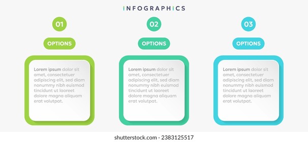 3 options infographics design template