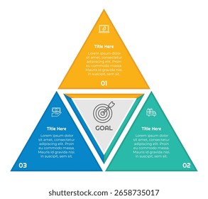 3 Optionen oder Schritte Infografik-Element für Präsentationen, Berichte und Web