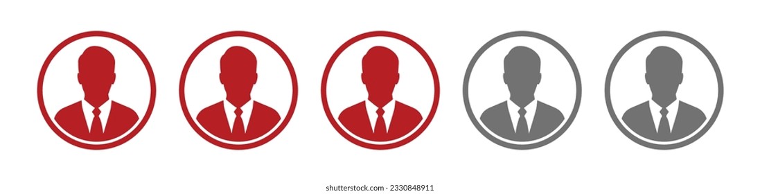 3 de 5 hombres icono vector. Ilustración vectorial.