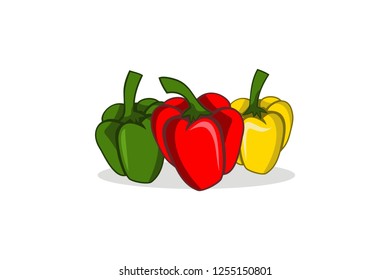 3 paprikas design vector