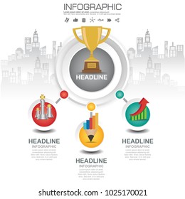 3 Parts infographic design vector and marketing icons can be used for workflow layout, diagram, report, web design. Business concept with options, steps or processes.