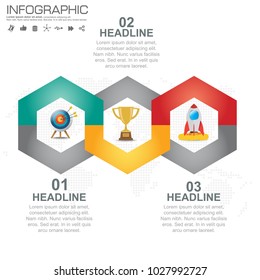 3 Parts infographic design vector and marketing icons can be used for workflow layout, diagram, report, web design. Business concept with options, steps or processes.