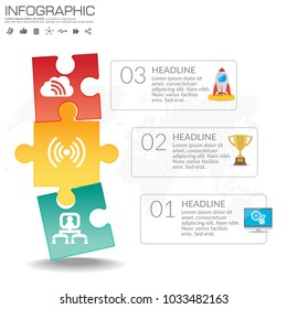 3 Parts infographic design vector and marketing icons can be used for workflow layout, diagram, report, web design. Business concept with options, steps or processes.