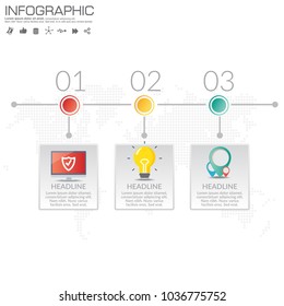 3 Parts infographic design vector and marketing icons can be used for workflow layout, diagram, report, web design. Business concept with options, steps or processes.