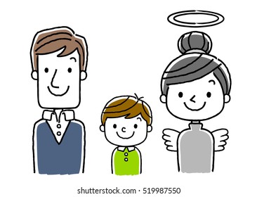 3 people Family: Wife and Bereavement
