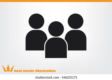 3 people icon vector illustration eps10.