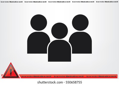 3 people icon vector illustration.
