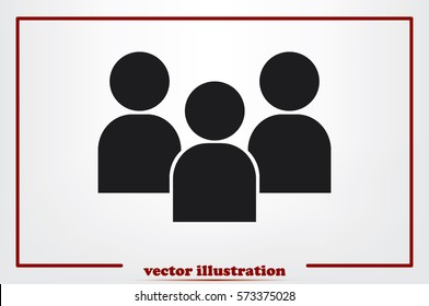 3 people icon vector illustration eps10.