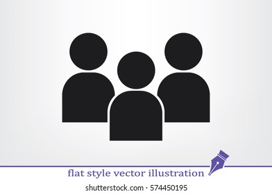 3 people icon vector illustration eps10.