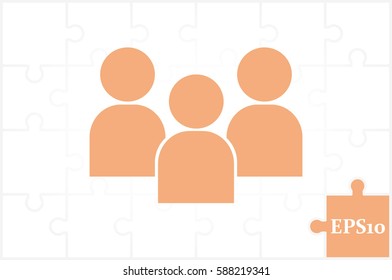 3 people icon vector illustration