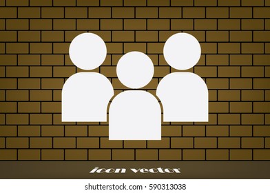 3 people icon vector illustration eps10.