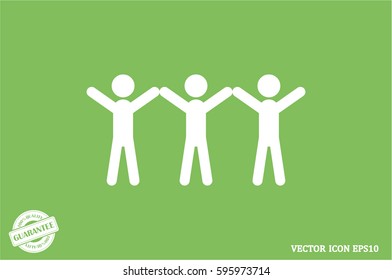3 people icon, vector illustration eps10.