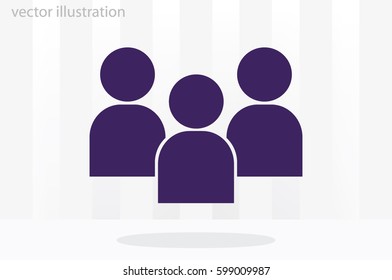 3 people icon vector illustration eps10.
