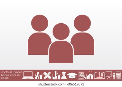 3 people icon vector illustration eps10.