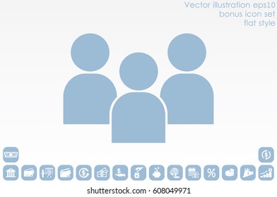 3 people icon vector illustration eps10.