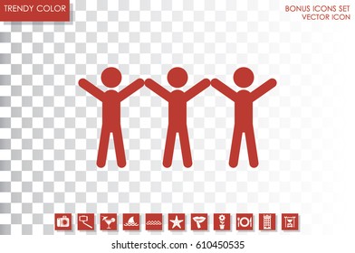 3 people icon, vector illustration eps10.